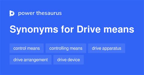 synonyms of drive